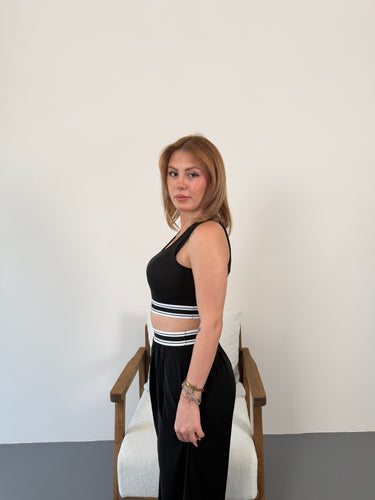 SİYAH ÇİZGİLİ CROP